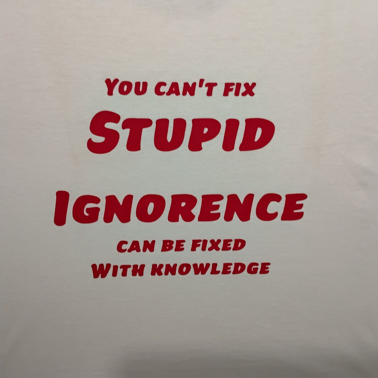 Can't fix stupid